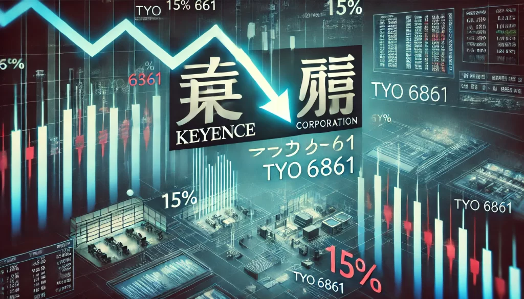 キーエンスの株価 (TYO 6861): 株価は 15% 以上下落